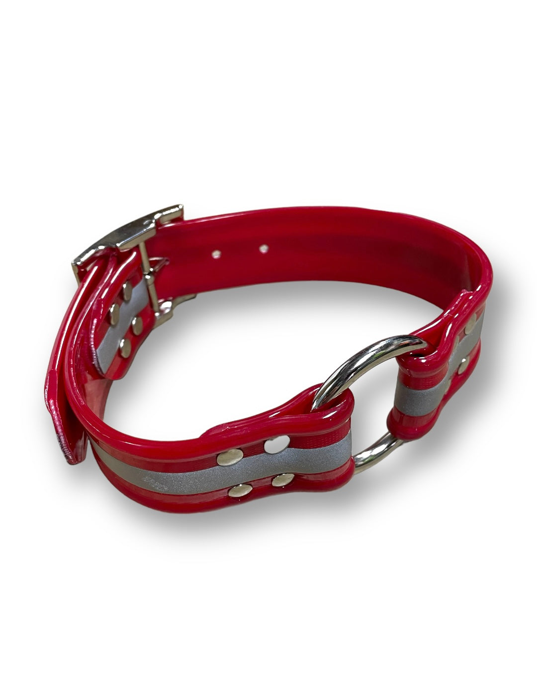 Reflective Day Glo Dog Collars with Center Ring - 1.5 Wide