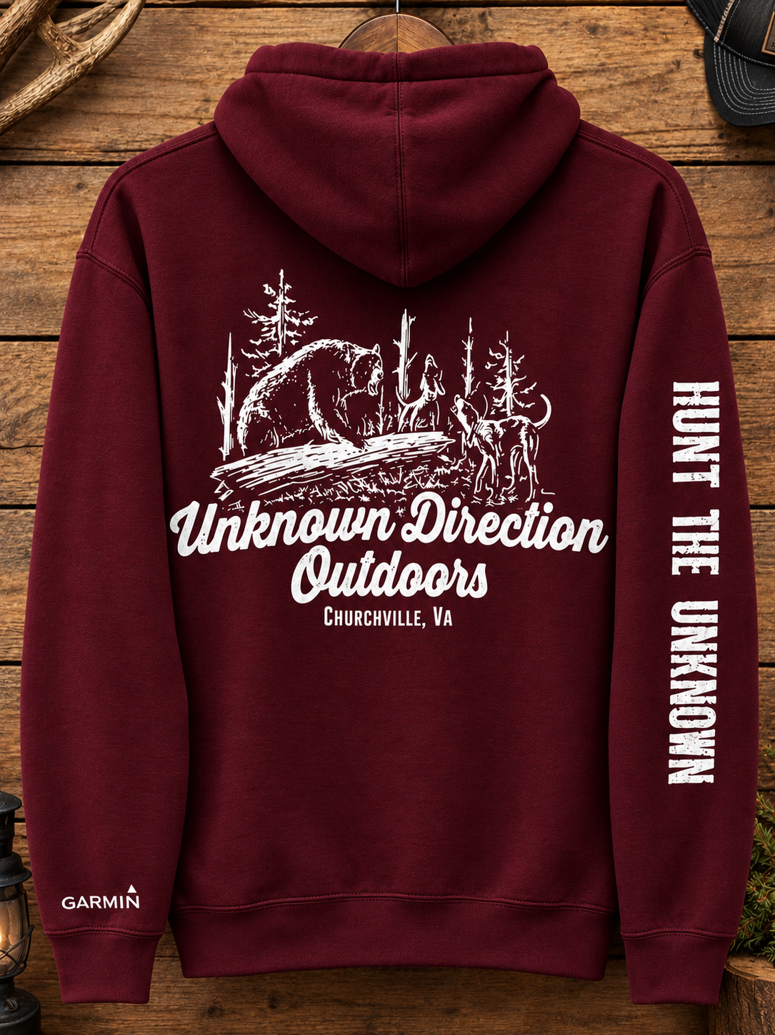 UDO BEAR HOUND HOODIE BURGUNDY
