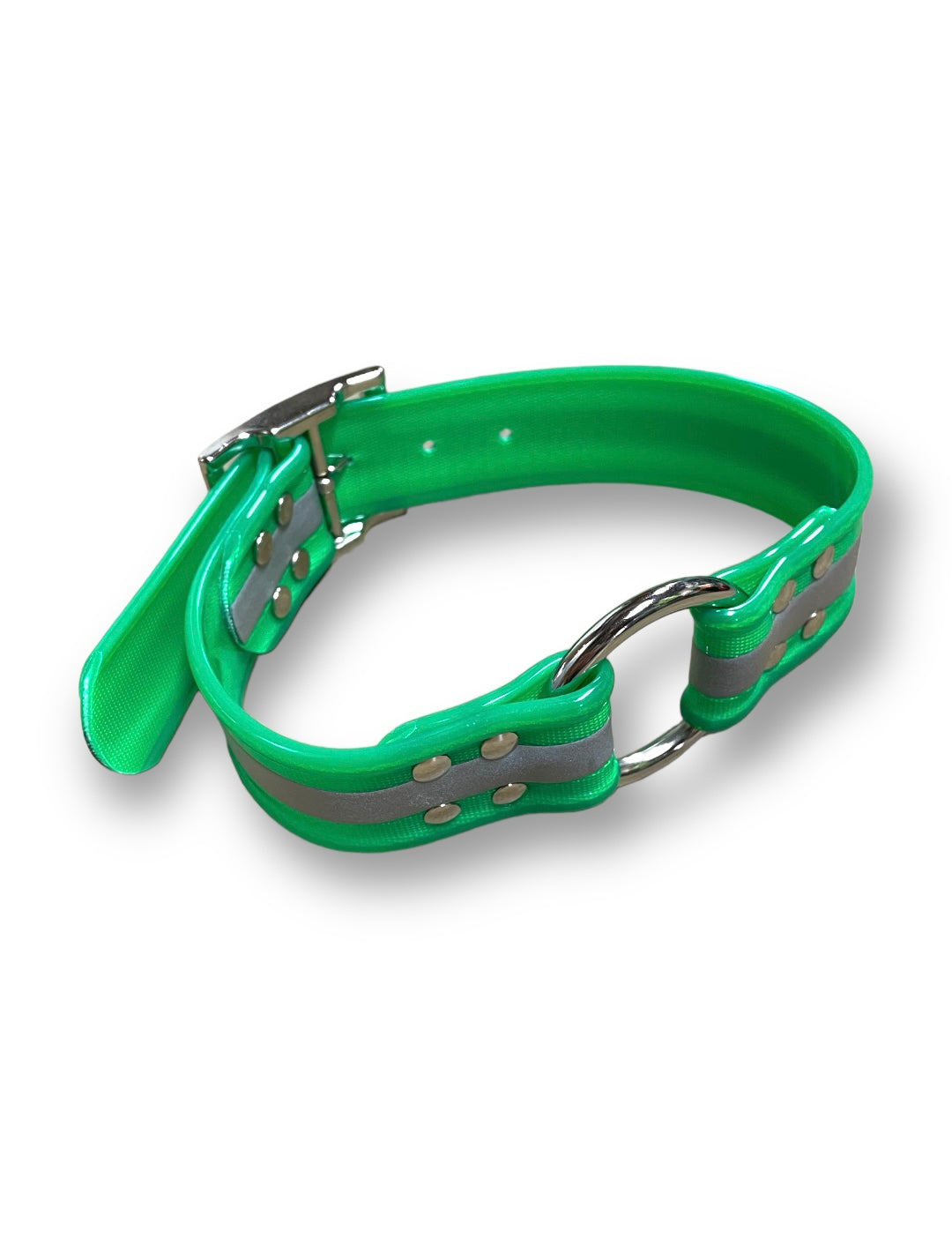 Reflective Day Glo Dog Collars with Center Ring - 1.5 Wide